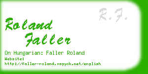 roland faller business card